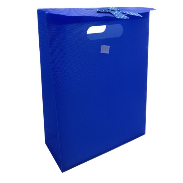 Plastic Fold Over Gift Bag with Bow Assorted