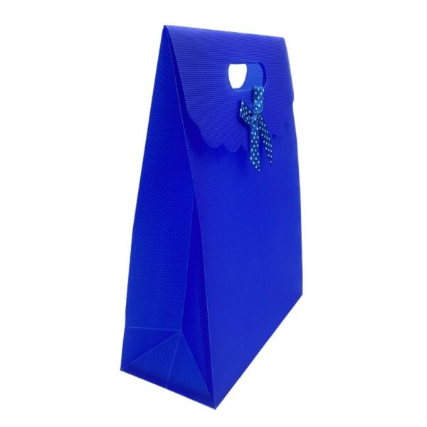 Plastic Fold Over Gift Bag with Bow Assorted