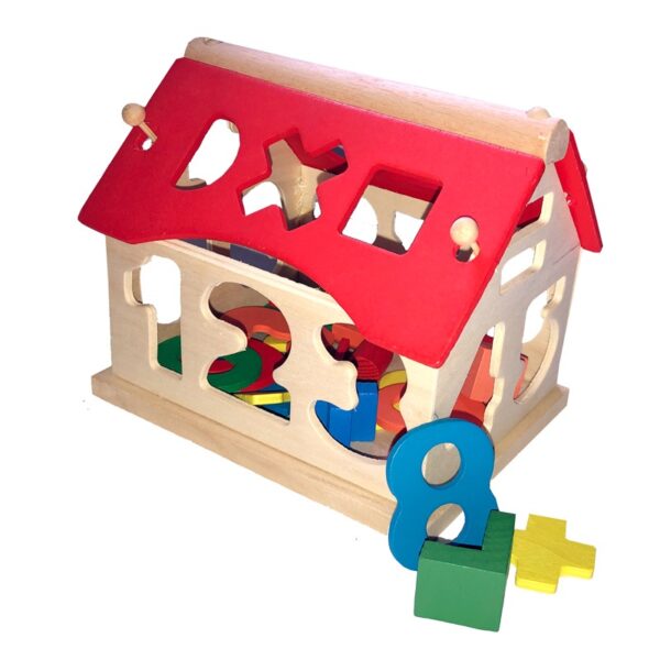 Wooden House Number Shape Sorter