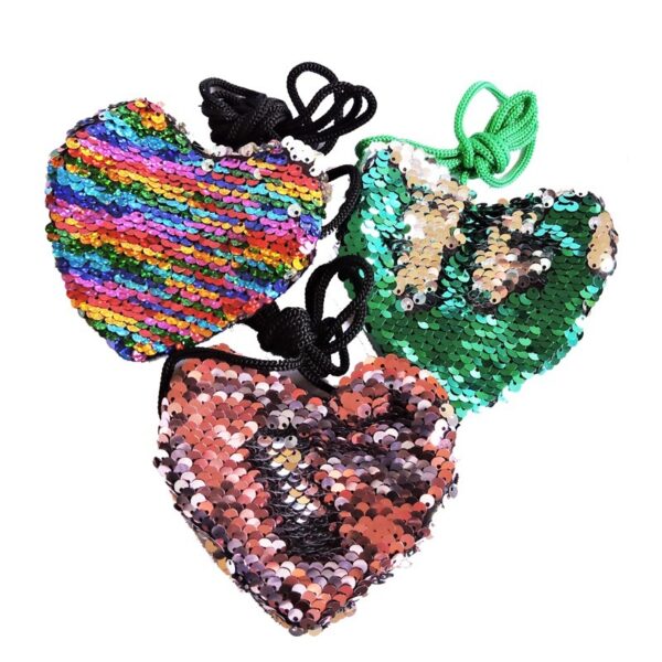Sequined Heart Bags