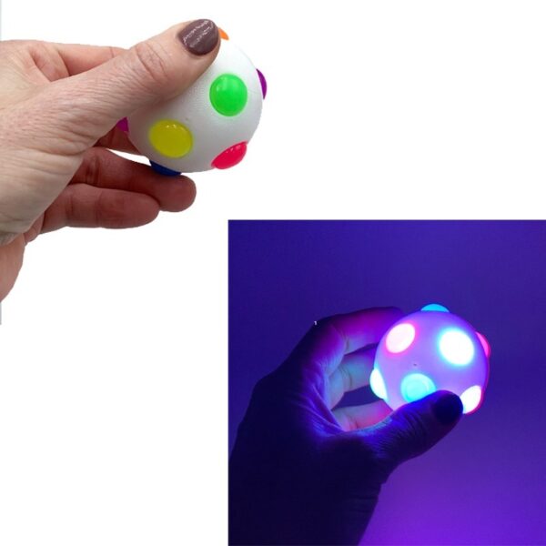 Disco Light Up High Bounce Ball 6cm Assorted
