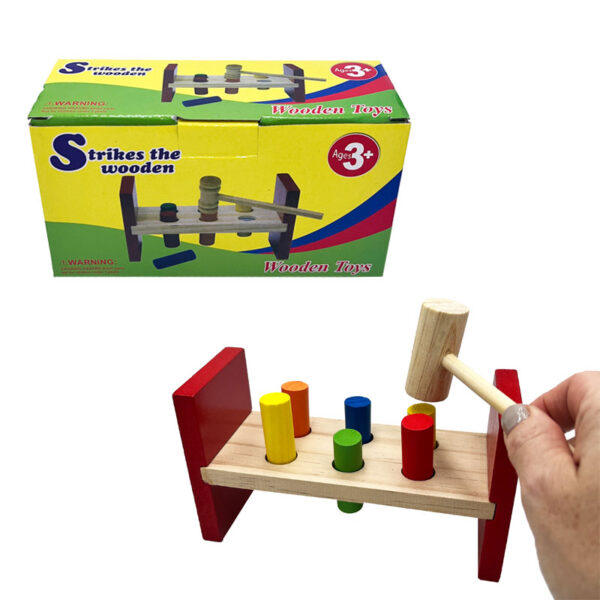 Wood Peg & Hammer Bench
