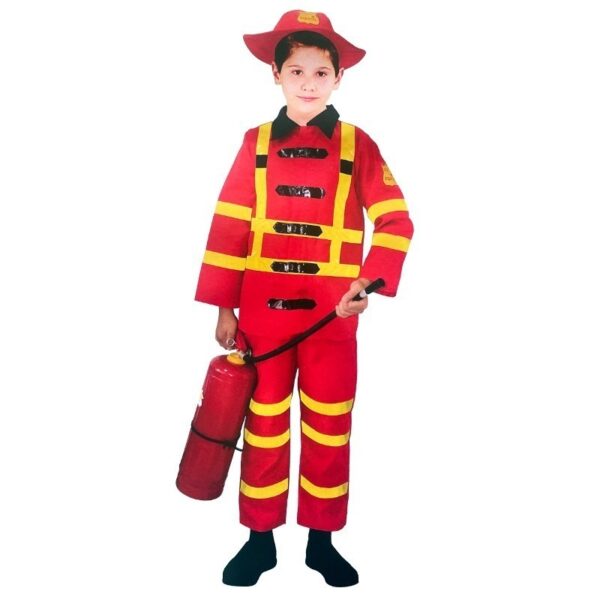 Fireman Dress Up Costume 3pc