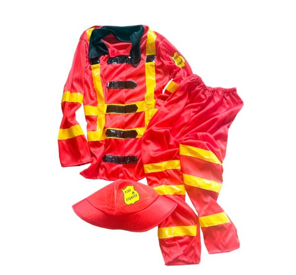 Fireman Dress Up Costume 3pc