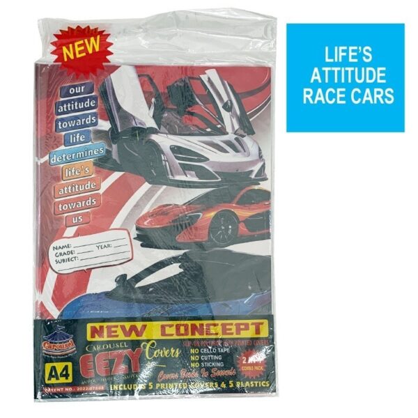 Eezy Assorted A4 Book & Plastic Cover 5pk