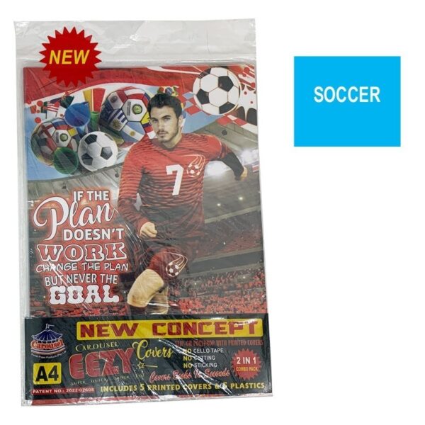 Eezy Assorted A4 Book & Plastic Cover 5pk