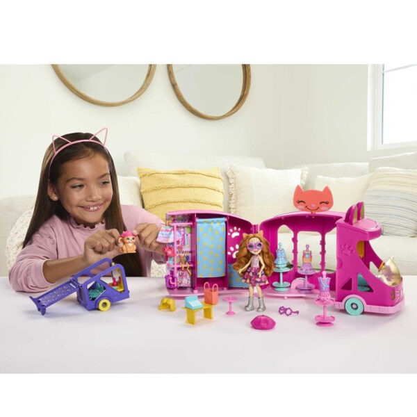 Enchantimals Glam Party Cat Fashion Truck Playset