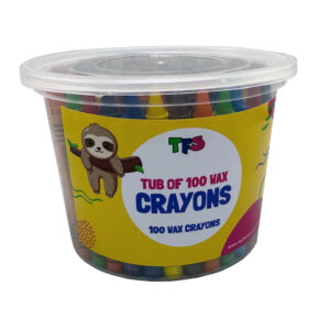 Tub of 100 Wax Crayons