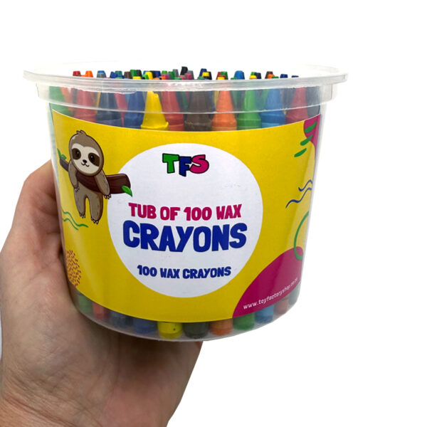 Tub of 100 Wax Crayons